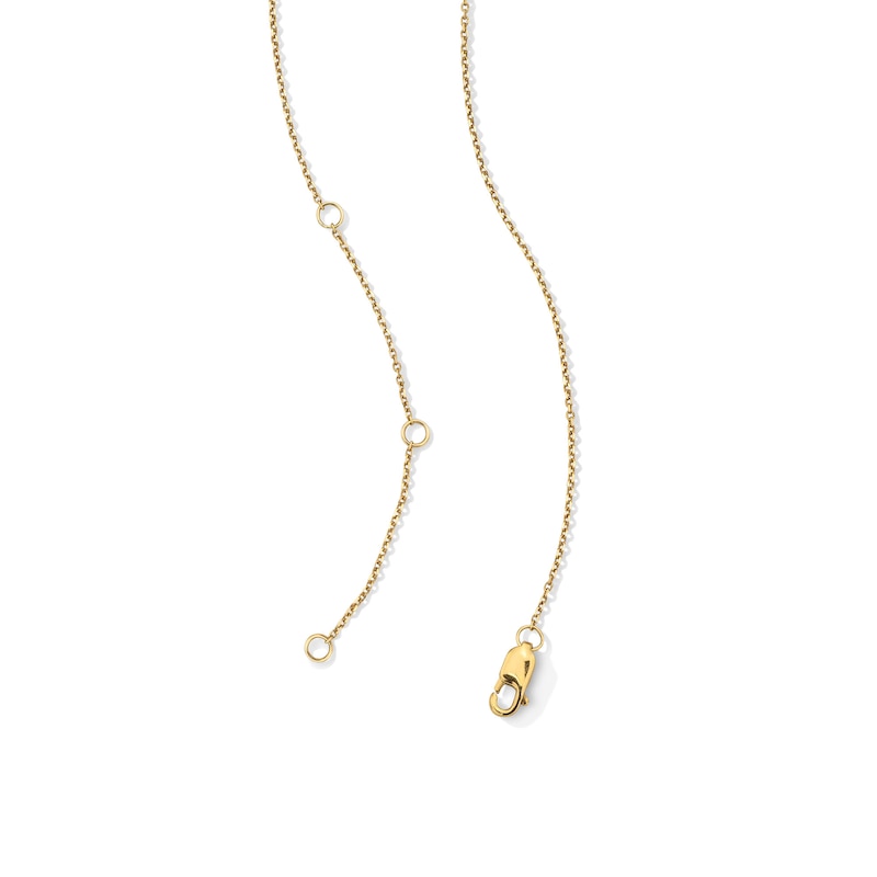 Main Image 2 of Disc Dangle Cable Chain Necklace in Solid 10K Gold