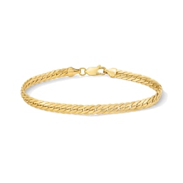 4.8mm Curb Chain Bracelet in Hollow 10K Gold - 7.5"