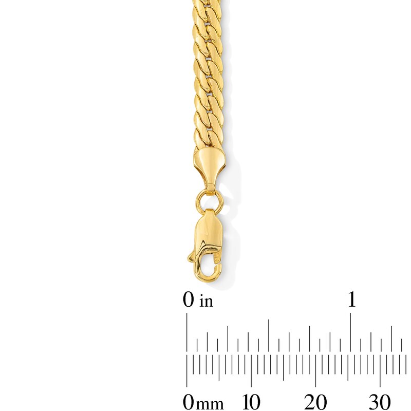 Main Image 2 of 4.8mm Curb Chain Bracelet in Hollow 10K Gold - 7.5"