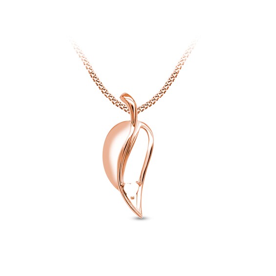 Family Heart-Shaped Gemstone Leaf Pendant (1-5 Stones) - 17â