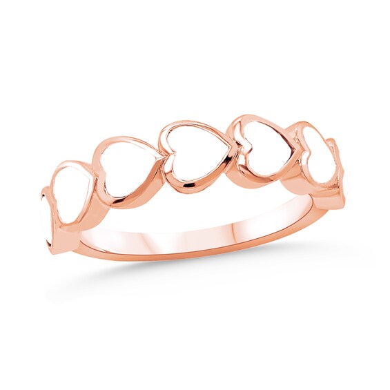 Family Nestled Heart-Shaped Gemstone Ring (1 to 7 Stones)