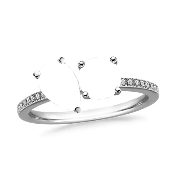 Coupleâs Toi et Moi Birthstone Ring (2 Stones)