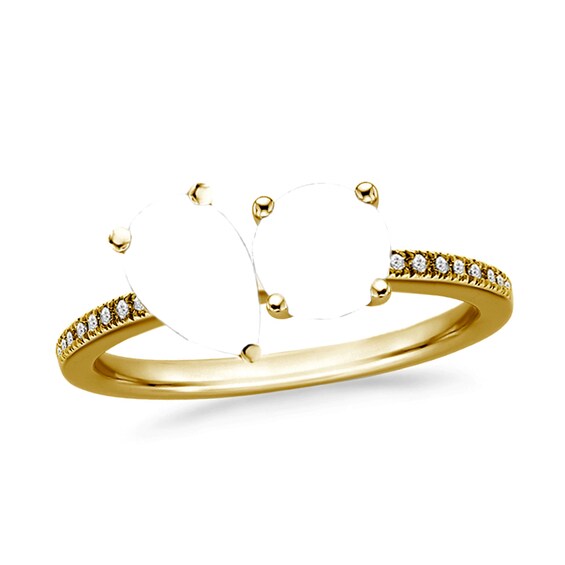 Coupleâs Toi et Moi Birthstone Ring (2 Stones)