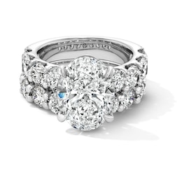 10 CT. T.W. Oval-Shaped Certified Lab-Grown Diamond Bridal Set in 14K White Gold