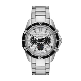 Men's Armani Exchange  Chronograph Watch with Textured Silver-Tone Dial (Model: AX1969)