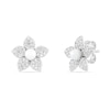 Thumbnail Image 1 of 3.0mm Freshwater Cultured Pearl and White Lab-Created Sapphire Stud Earrings in Sterling Silver