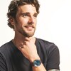 Thumbnail Image 4 of Men's Fossil Everett Brown Leather Strap Watch with Textured Blue Dial (Model: FS6115)
