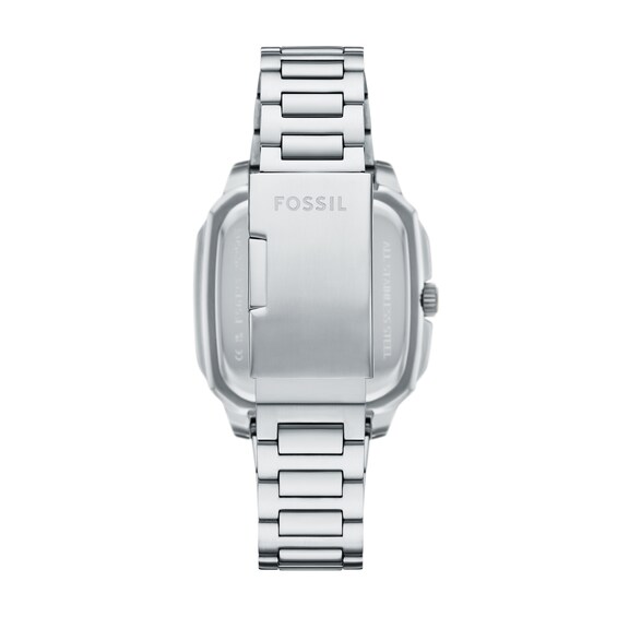 Men's Fossil Crosby Watch with Rectangular Black Dial (Model: Fs6122)