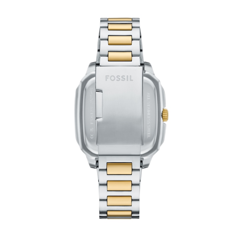 Main Image 2 of Men’s Fossil Crosby Two-Tone IP Watch with Rectangular Grey Dial (Model: FS6123)