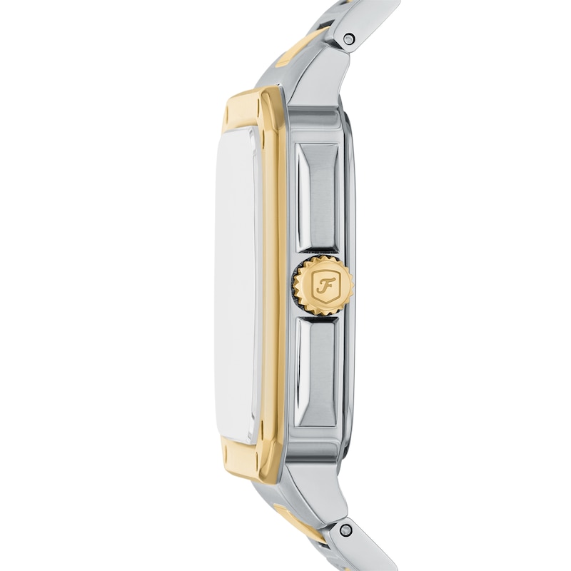 Main Image 3 of Men’s Fossil Crosby Two-Tone IP Watch with Rectangular Grey Dial (Model: FS6123)