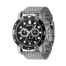 Men's Invicta Pro Diver Atlas Chronograph Mesh Bracelet Watch with Black Dial (Model: 47236)