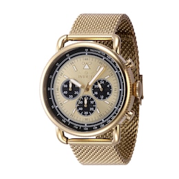 Men's Invicta Speedway Series Gold-Tone IP Mesh Bracelet Chronograph Watch with Gold-Tone Dial (Model: 47360)