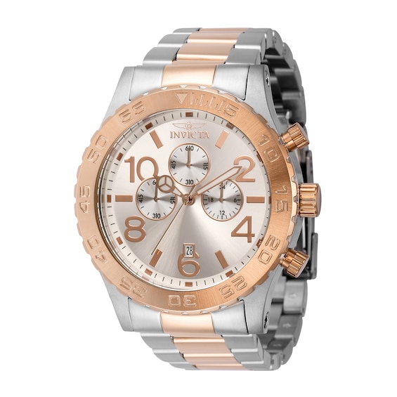 Men's Invicta Specialty Two-Tone IP Chronograph Watch with Silver-Tone Dial (Model: 40604)
