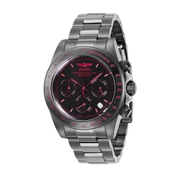 Men's Invicta Speedway Gunmetal Grey IP Chronograph Watch with Black Dial (Model: 27771)