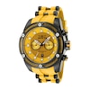 Thumbnail Image 1 of Men's Invicta Bolt GMT Black IP Yellow Silicone Strap Chronograph Watch with Yellow Dial (Model: 42295)
