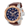 Thumbnail Image 1 of Men's Invicta Reserve Venom Two-Tone IP Brown Leather Strap Chronograph Dive Watch with Blue Dial (Model: 32957)