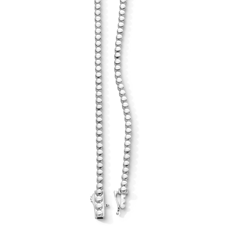 Main Image 3 of 5 CT. T.W. Certified Lab-Grown Diamond Graduated Riviera Necklace in Sterling Silver (F/VS2)
