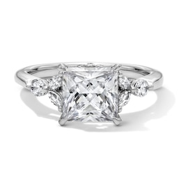 2-1/2 CT. T.W. Princess-Cut Certified Lab-Grown Diamond Tri-Sides Engagement Ring in 14K White Gold (F/VS2)