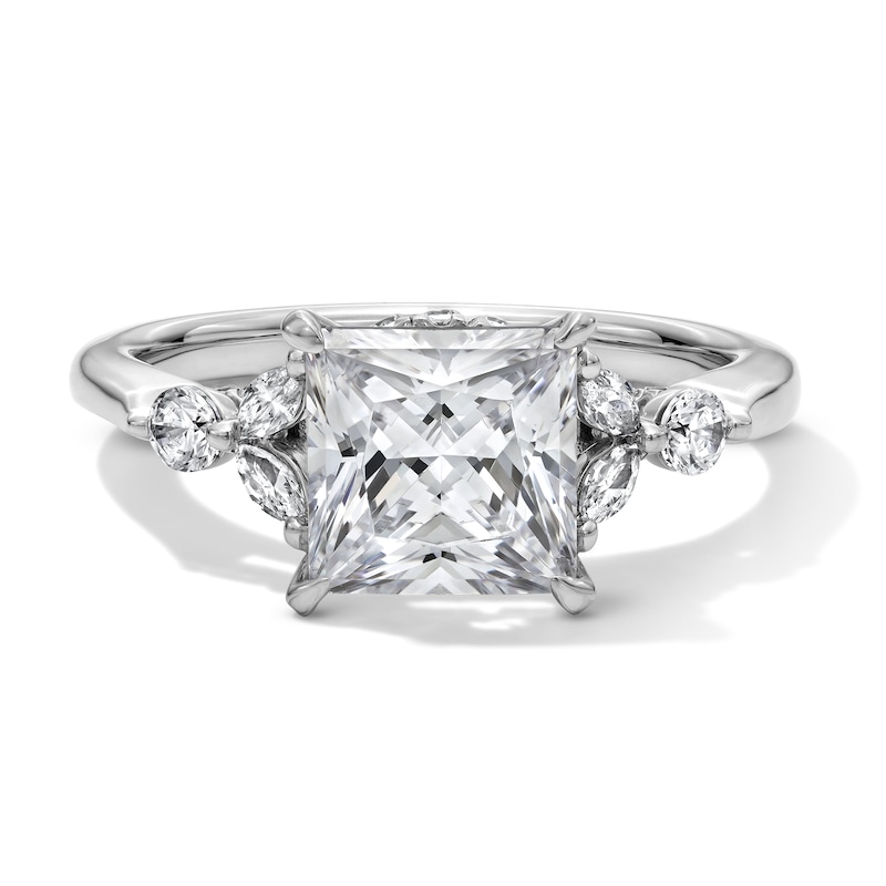 Main Image 1 of 2-1/2 CT. T.W. Princess-Cut Certified Lab-Grown Diamond Tri-Sides Engagement Ring in 14K White Gold (F/VS2)