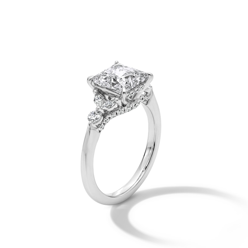 Main Image 3 of 2-1/2 CT. T.W. Princess-Cut Certified Lab-Grown Diamond Tri-Sides Engagement Ring in 14K White Gold (F/VS2)