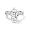 Thumbnail Image 1 of 3-3/8 CT. T.W. Marquise-Cut Certified Lab-Grown Diamond Crossover Shank Engagement Ring in 14K White Gold (F/VS2)