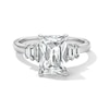 Thumbnail Image 1 of 3-1/2 CT. T.W. Radiant-Cut Certified Lab-Grown Diamond Triple Collar Engagement Ring in 14K White Gold (F/VS2)
