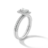 Thumbnail Image 3 of 1 CT. T.W. Emerald-Cut Certified Lab-Grown Diamond Frame Bridal Set in 14K White Gold (F/VS2)