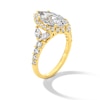 Thumbnail Image 3 of 3 CT. T.W. Marquise-Cut Certified Lab-Grown Diamond Frame Leaf-Sides Engagement Ring in 14K Gold (F/VS2)