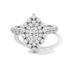 Thumbnail Image 1 of 1-1/2 CT. T.W. Marquise-Cut Diamond Double Scallop Frame Engagement Ring in 14K White Gold