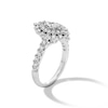 Thumbnail Image 3 of 1-1/2 CT. T.W. Marquise-Cut Diamond Double Scallop Frame Engagement Ring in 14K White Gold
