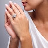 Thumbnail Image 2 of 4 CT. T.W. Emerald-Cut Certified Lab-Grown Diamond Frame Engagement Ring in 14K White Gold (F/VS2)