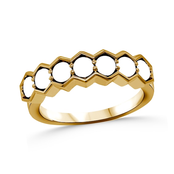 Family Natural Gem Birthstone Scalloped Ring (3-7 Stones)