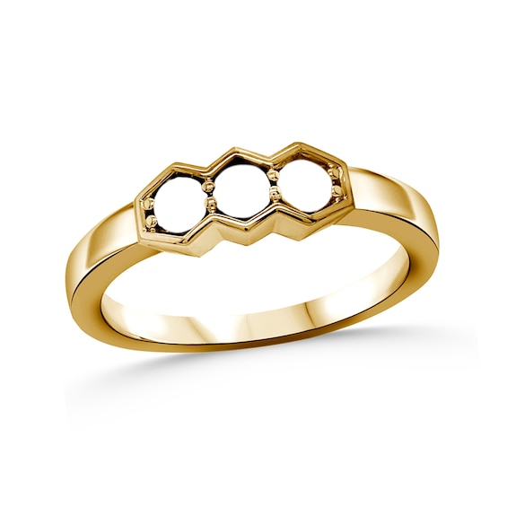 Family Natural Gem Birthstone Scalloped Ring (3-7 Stones)