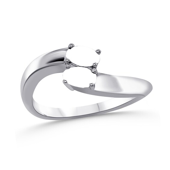 Family Oval Natural Gem Birthstone Stacked Ring (1-3 Stones)
