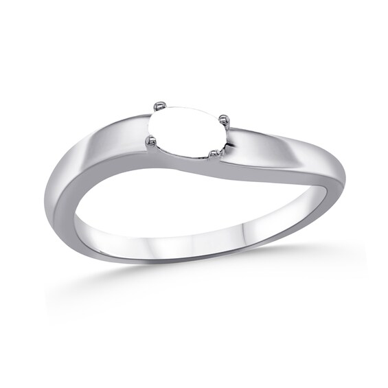 Family Oval Natural Gem Birthstone Stacked Ring (1-3 Stones)