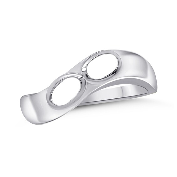 Family Oval Bezel-Set Natural Gem Birthstone Contour Ring (1-3 Stones)
