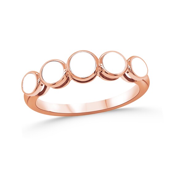 Family Bezel-Set Natural Gem Birthstone Ring (1-5 Stones)