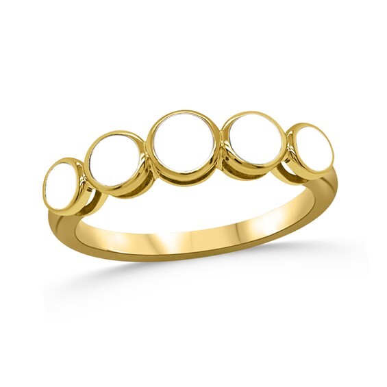 Family Bezel-Set Natural Gem Birthstone Ring (1-5 Stones)