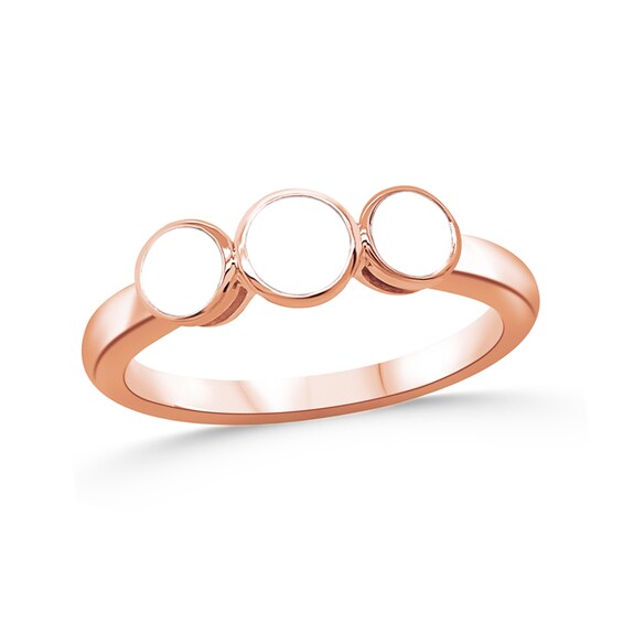 Family Bezel-Set Natural Gem Birthstone Ring (1-5 Stones)