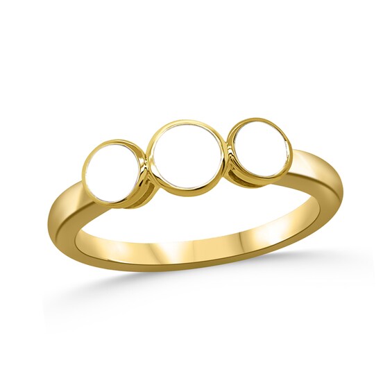 Family Bezel-Set Natural Gem Birthstone Ring (1-5 Stones)