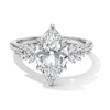 Thumbnail Image 1 of 3-1/3 CT. T.W. Marquise-Cut Certified Lab-Grown Diamond Leaf-Sides Engagement Ring in 14K White Gold (F/VS2)