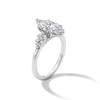 Thumbnail Image 3 of 3-1/3 CT. T.W. Marquise-Cut Certified Lab-Grown Diamond Leaf-Sides Engagement Ring in 14K White Gold (F/VS2)