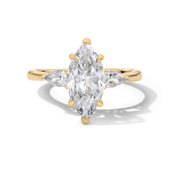 2-3/8 CT. T.w. Marquise-Cut Certified Lab-Grown Diamond Three-Stone Engagement Ring in 14K Gold (F/Vs2)