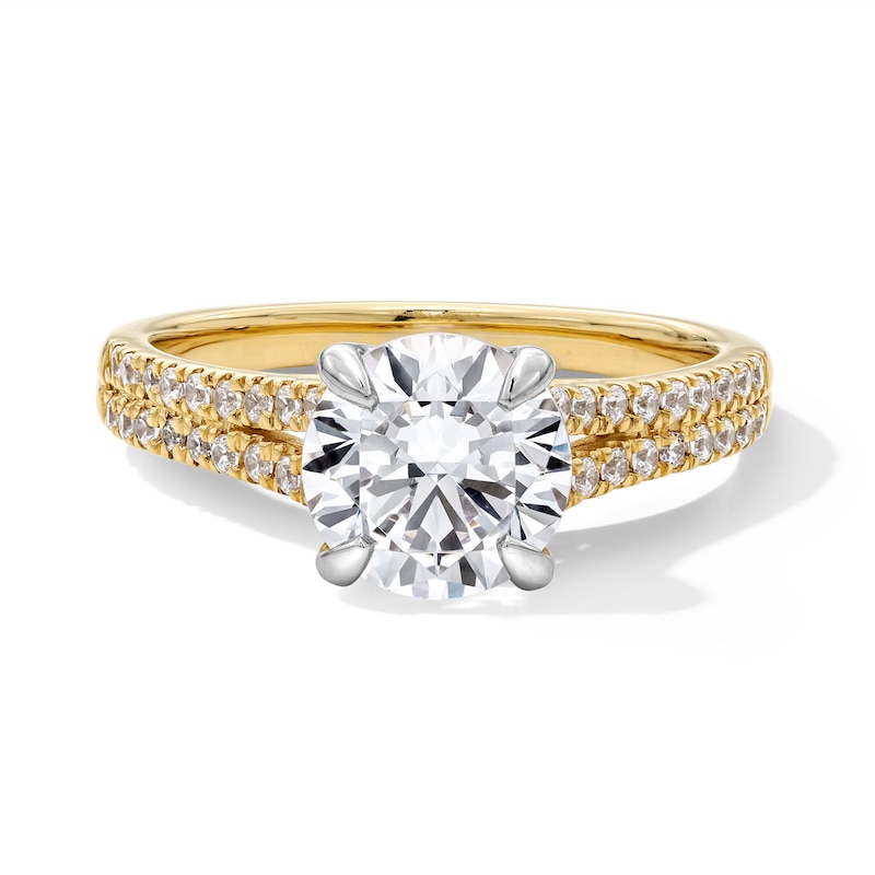 Main Image 1 of 2-1/4 CT. T.W. Certified Lab-Grown Diamond Split Shank Engagement Ring in 14K Gold (F/VS2)