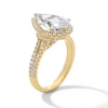Thumbnail Image 3 of 3-5/8 CT. T.W. Pear-Shaped Certified Lab-Grown Diamond Frame Split Shank Engagement Ring in 14K Gold (F/VS2)