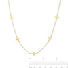 Thumbnail Image 3 of Sideways Cross Station Necklace in Solid 10K Gold