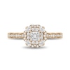 Thumbnail Image 4 of Enchanted Disney Cinderella 3/4 CT. T.W. Princess-Cut Diamond Frame Scalloped Shank Engagement Ring in 14K Gold