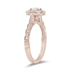 Thumbnail Image 2 of Enchanted Disney Cinderella 3/4 CT. T.W. Princess-Cut Diamond Frame Scalloped Shank Engagement Ring in 14K Rose Gold