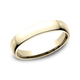 4.5mm Comfort-Fit Euro Engravable Wedding Band in 10K Gold (1-2 Lines)