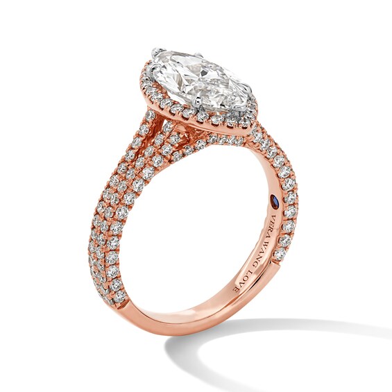 Vera Wang Love Collection 3 CT. T.w. Marquise-Cut Certified Lab-Grown Diamond Engagement Ring in 14K Rose Gold (F/Vs2)